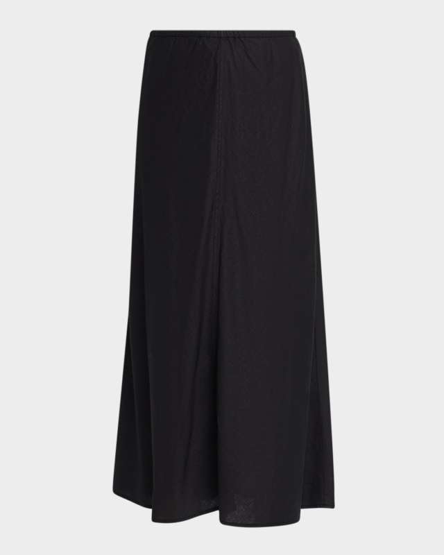 A-Line Organic Linen Midi Skirt